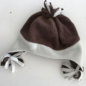 Gap Kids L/XL brown/white fleece hat